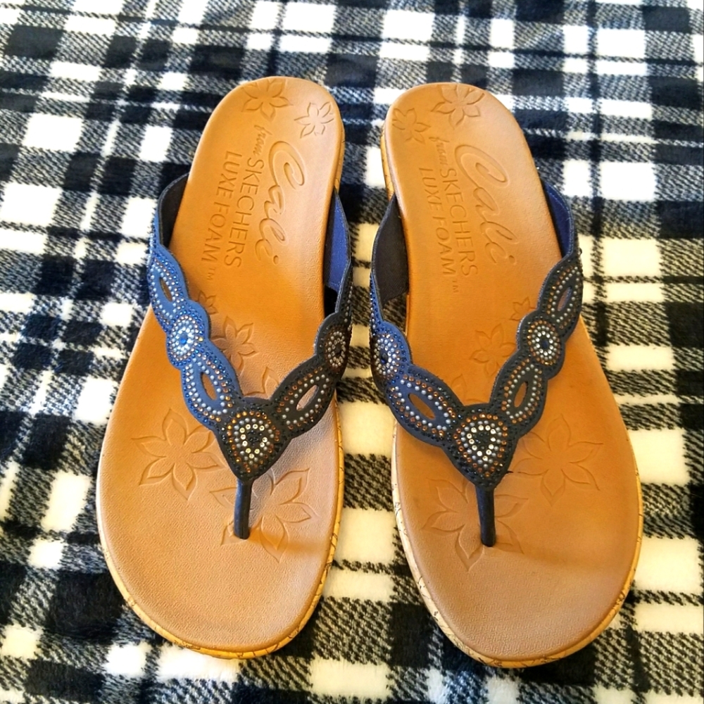 Skechers Cali Luxe Foam Wedge Sandals